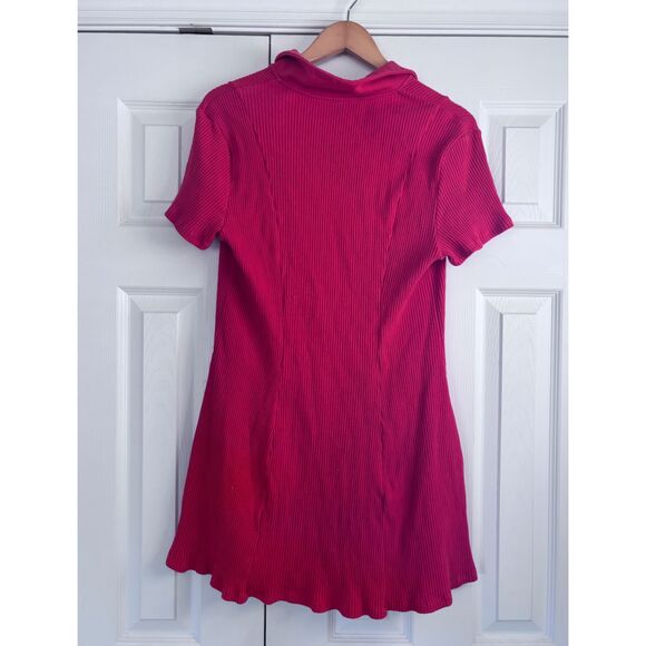 H&M Red Cotton Collared Dress - Size XL - Casual & Chic - Picture 3 of 4